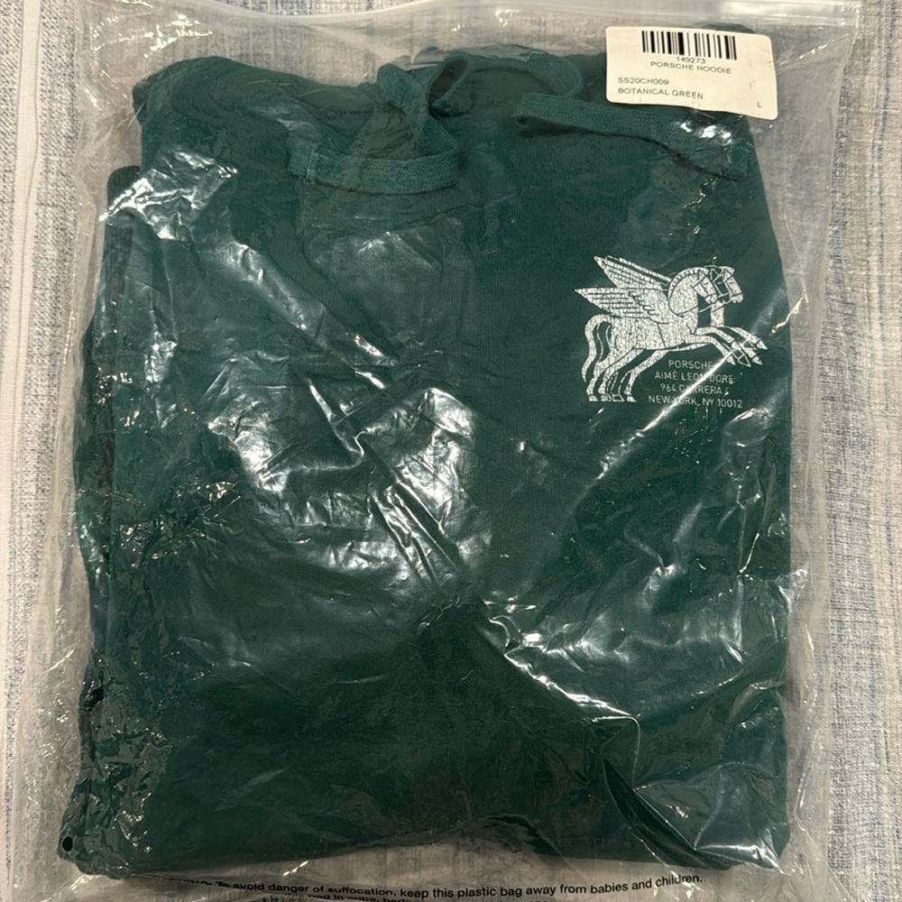 Aime Leon Dore x Porsche hoodie NWT Green Size L